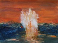 fire and water painting - Earth and Above Collection by Lorien Eck